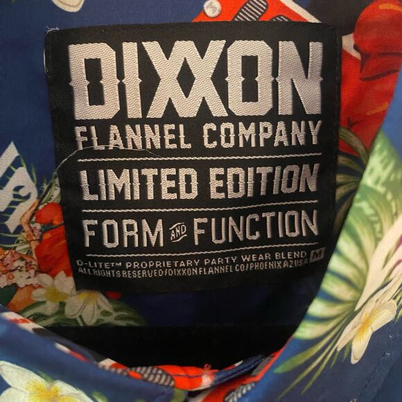 Dixxon Flannel Company Snap-On Limited Edition Blue Hawaiian Shirt Men's Medium - Picture 2 of 9